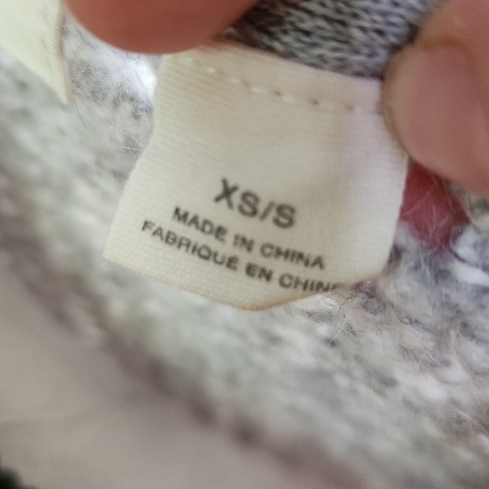 Anthropologie Sleeping On Snow‎ Light Gray Cable Knit Sweater XS/S - Picture 10 of 13